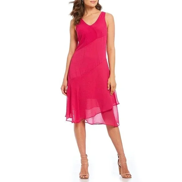 red midi summer dress Red Linen Blend Bustier Maxi Dress - All Dresses